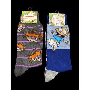 Nickelodeon Rugrats men's crew socks men’s shoe sizes 6-12 Brand New